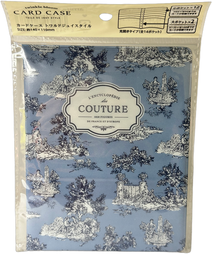 Twinkle Bloom Toile Card Case Blue