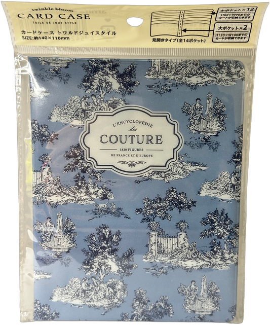 Twinkle Bloom Toile Card Case Blue