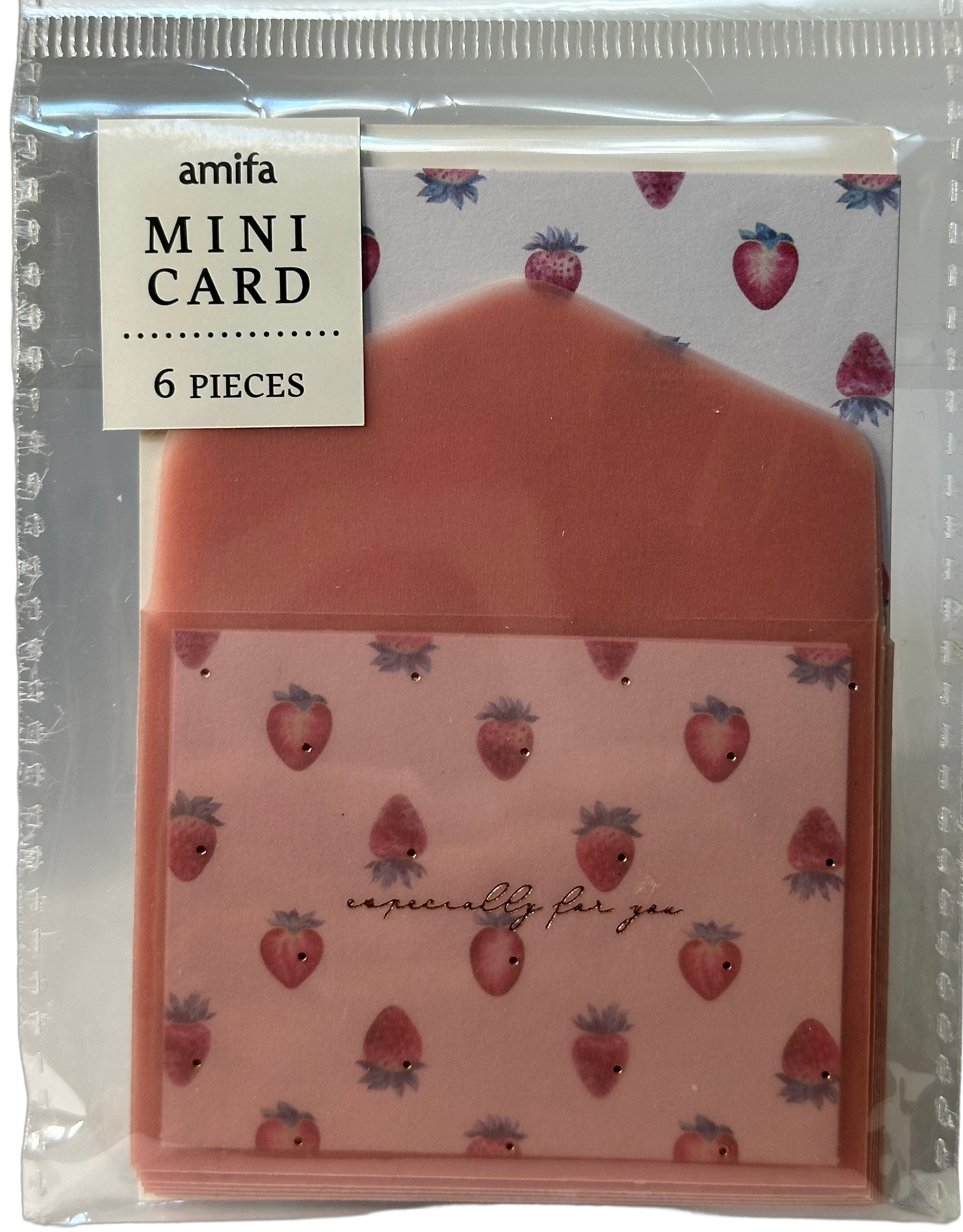 Amifa Fruit Mini Card Set Strawberry