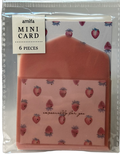 Amifa Fruit Mini Card Set Strawberry