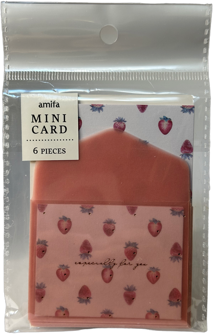Amifa Fruit Mini Card Set Strawberry