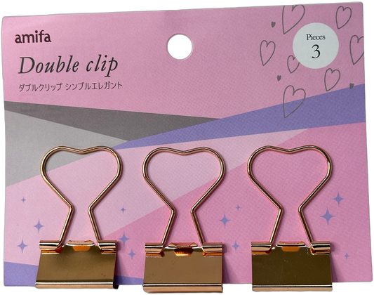 Amifa Shaped Double Clips Heart