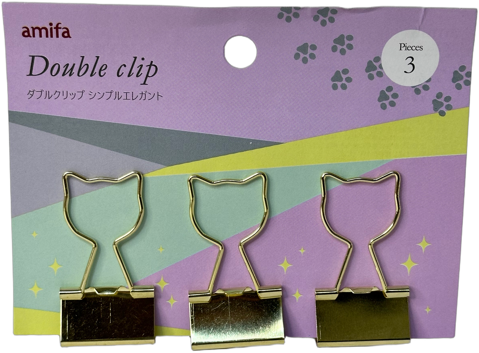 Amifa Shaped Double Clips Cat