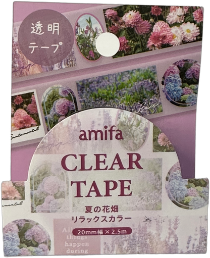 Amifa Floral Clear Masking Washi Tape
