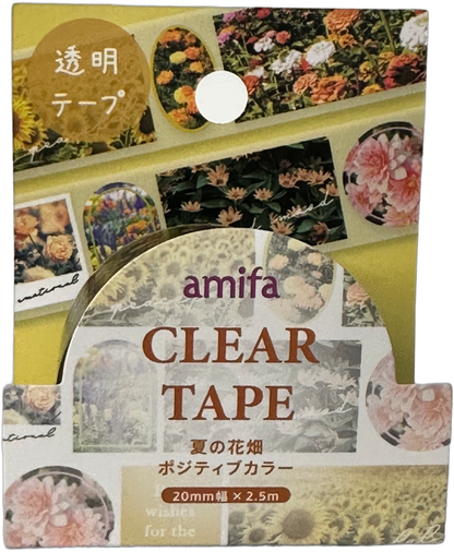 Amifa Floral Clear Tape Yellow