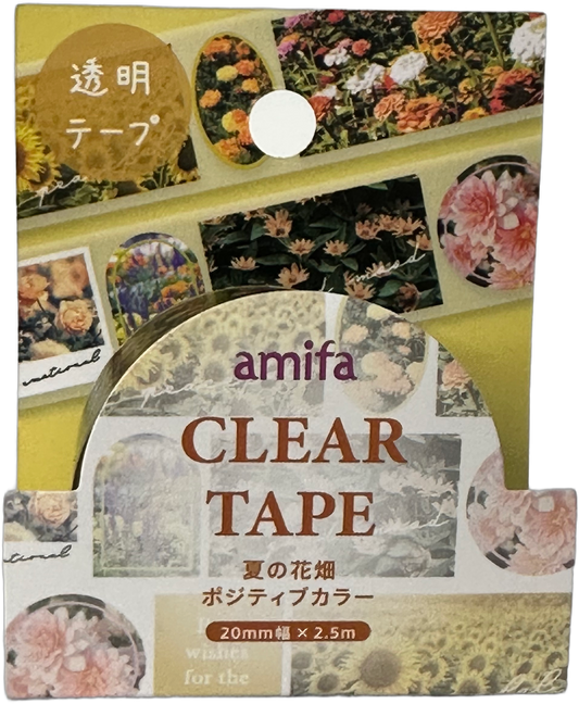 Amifa Floral Clear Tape Yellow