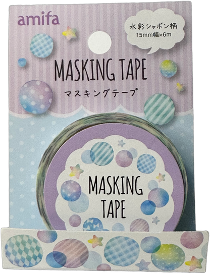 Amifa Patterned Masking Tape Blue