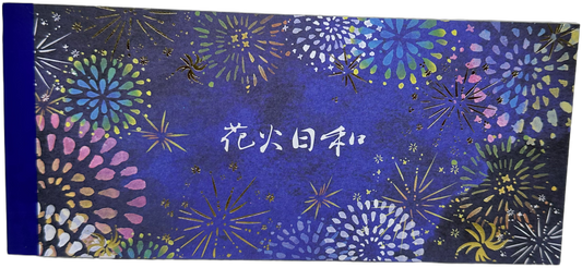 Japanese Patterned Note Cards Fireworks