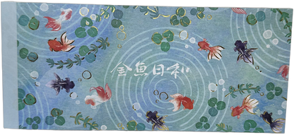 Japanese Patterned Note Cards Goldfish