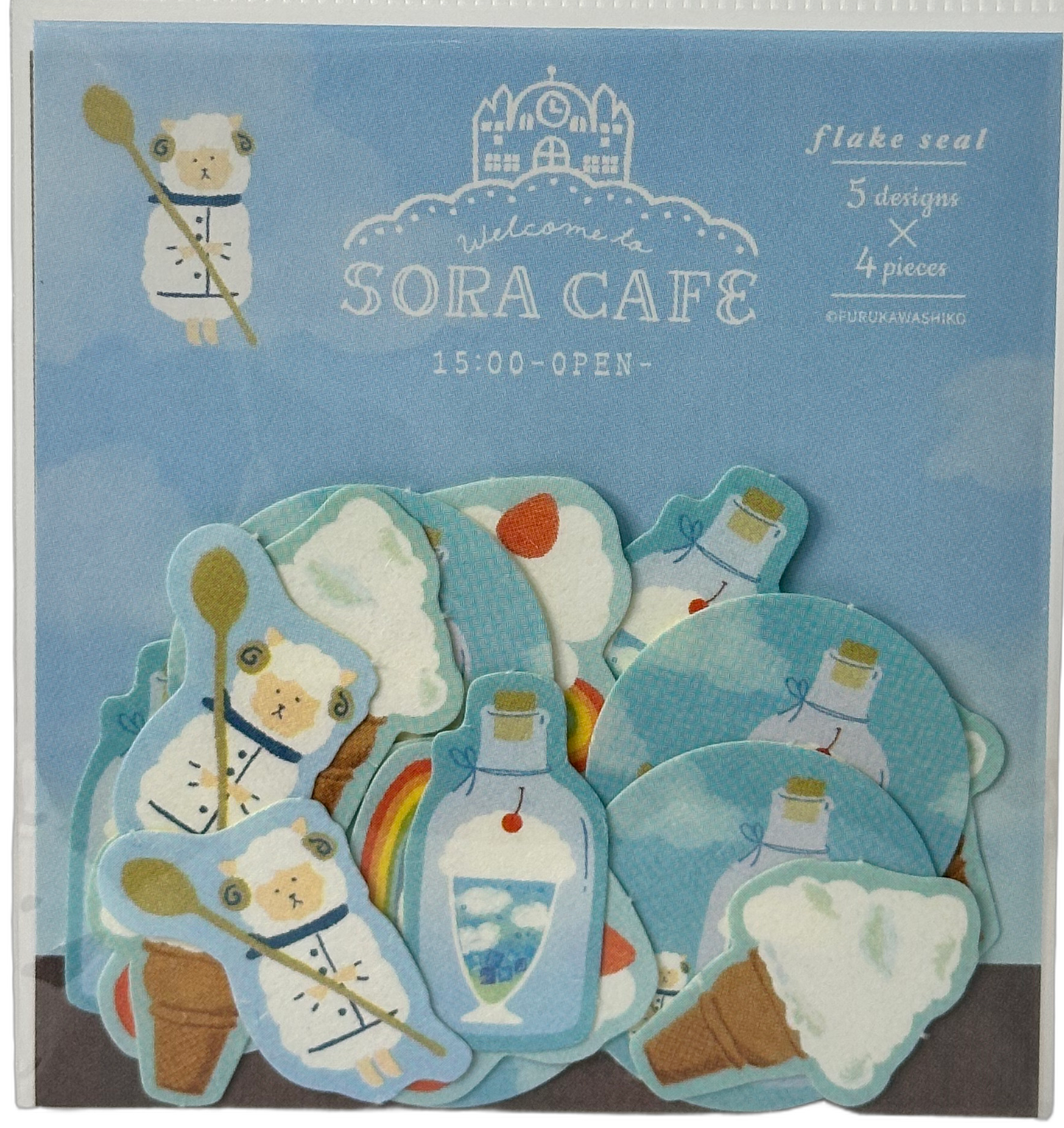 Furukawa Kawaii Sora Cafe Light Blue Sheep