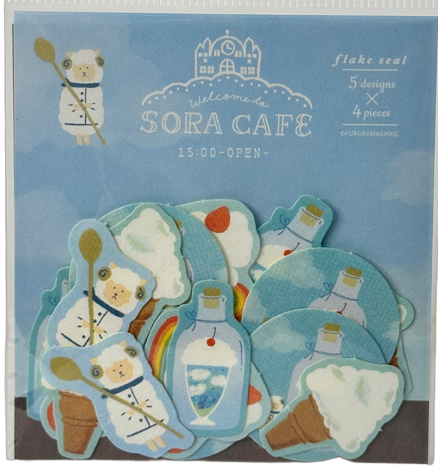 Sora Cafe Flake Stickers