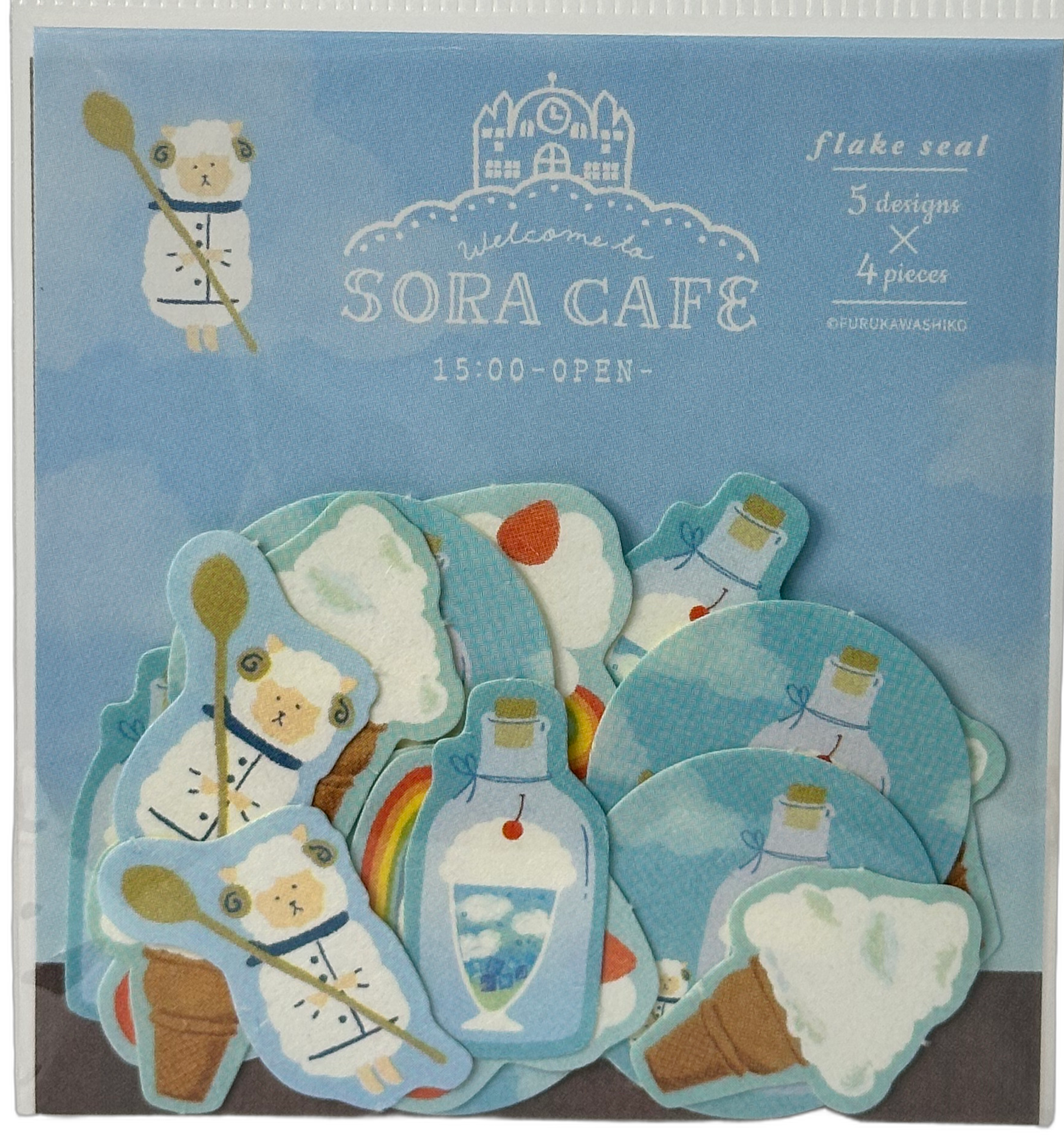Sora Cafe Flake Stickers