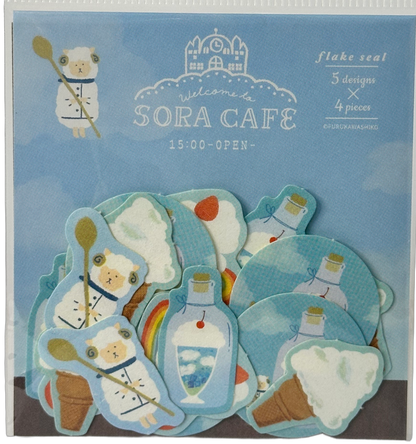 Sora Cafe Flake Stickers