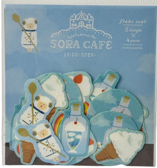 Sora Cafe Flake Stickers