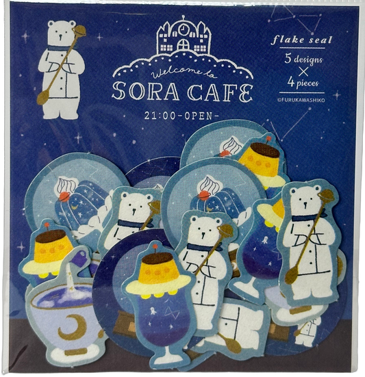 Sora Cafe Bear Stickers