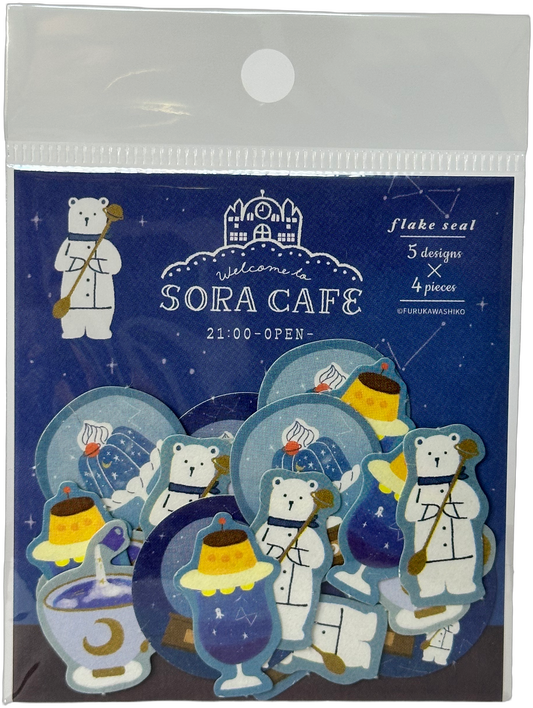 Sora Cafe Bear Stickers