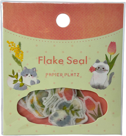 Papier Platz Cat & Flower Flake Seals