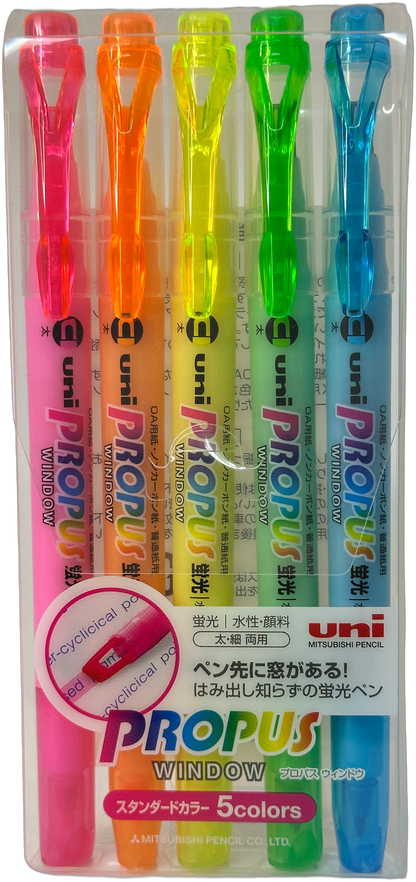Uni Propus Window Highlighter Set