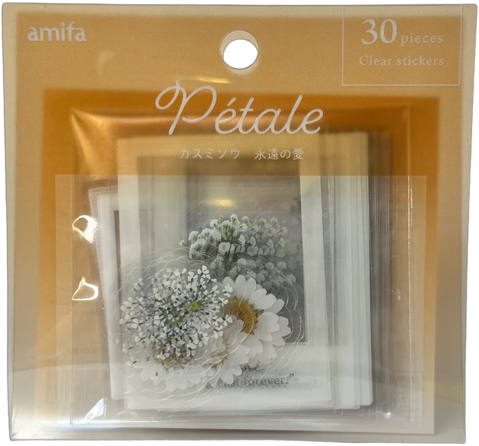 Delicate floral stickers for a journal